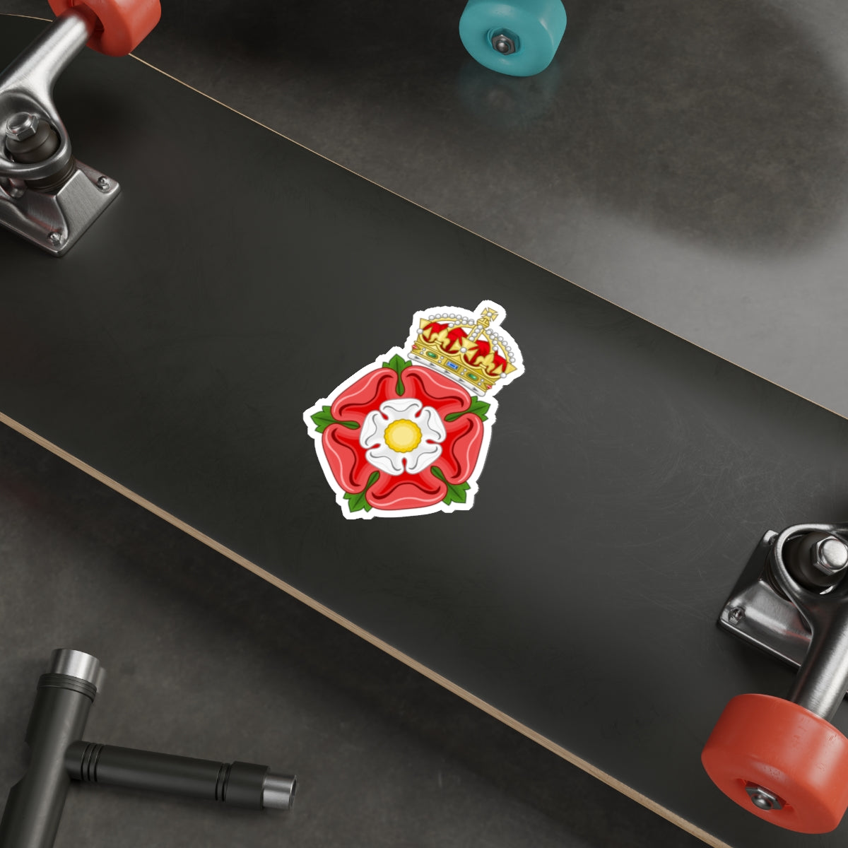 Tudor Rose, royally crowned STICKER Vinyl Die-Cut Decal-The Sticker Space