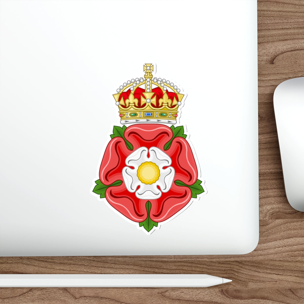 Tudor Rose, royally crowned STICKER Vinyl Die-Cut Decal-The Sticker Space