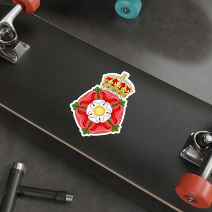 Tudor Rose, royally crowned STICKER Vinyl Die-Cut Decal-The Sticker Space