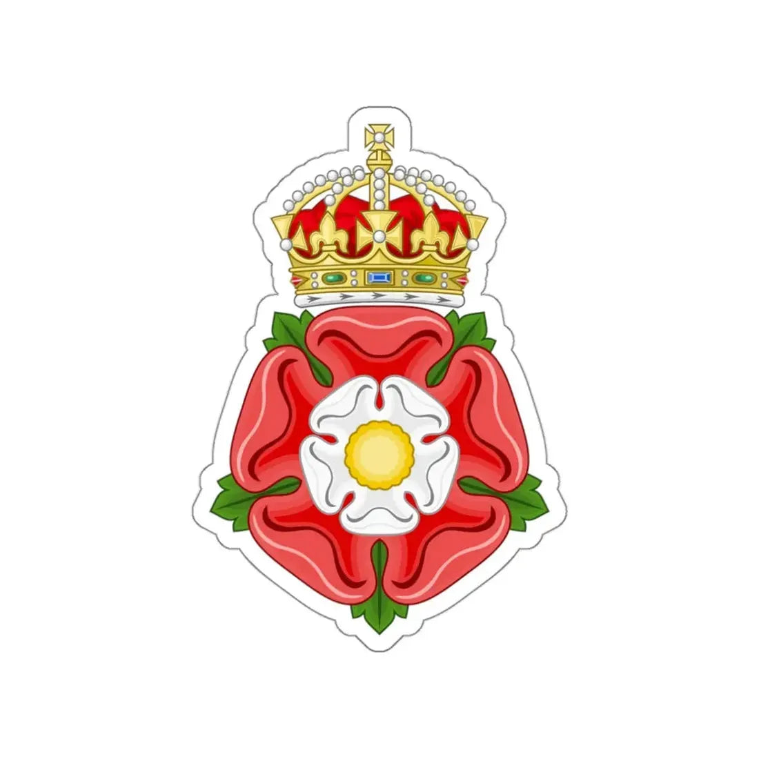 Tudor Rose, royally crowned STICKER Vinyl Die-Cut Decal 3 Inch - The Sticker Space