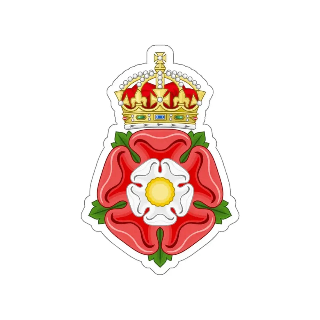 Tudor Rose, royally crowned STICKER Vinyl Die-Cut Decal 5 Inch - The Sticker Space