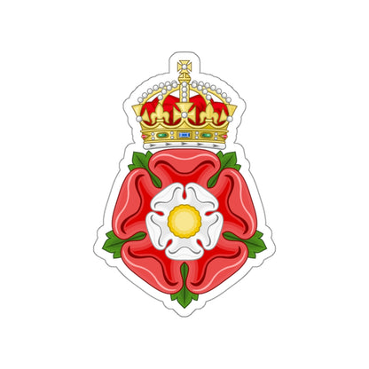 Tudor Rose, royally crowned STICKER Vinyl Die-Cut Decal-White-The Sticker Space