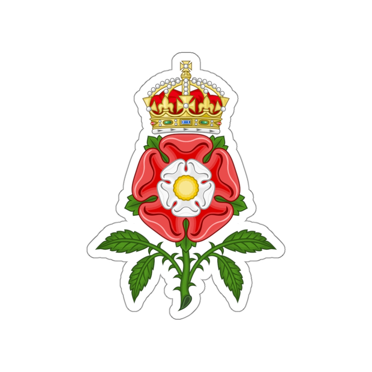 Tudor Rose (Tudor Heraldry) STICKER Vinyl Die-Cut Decal-White-The Sticker Space