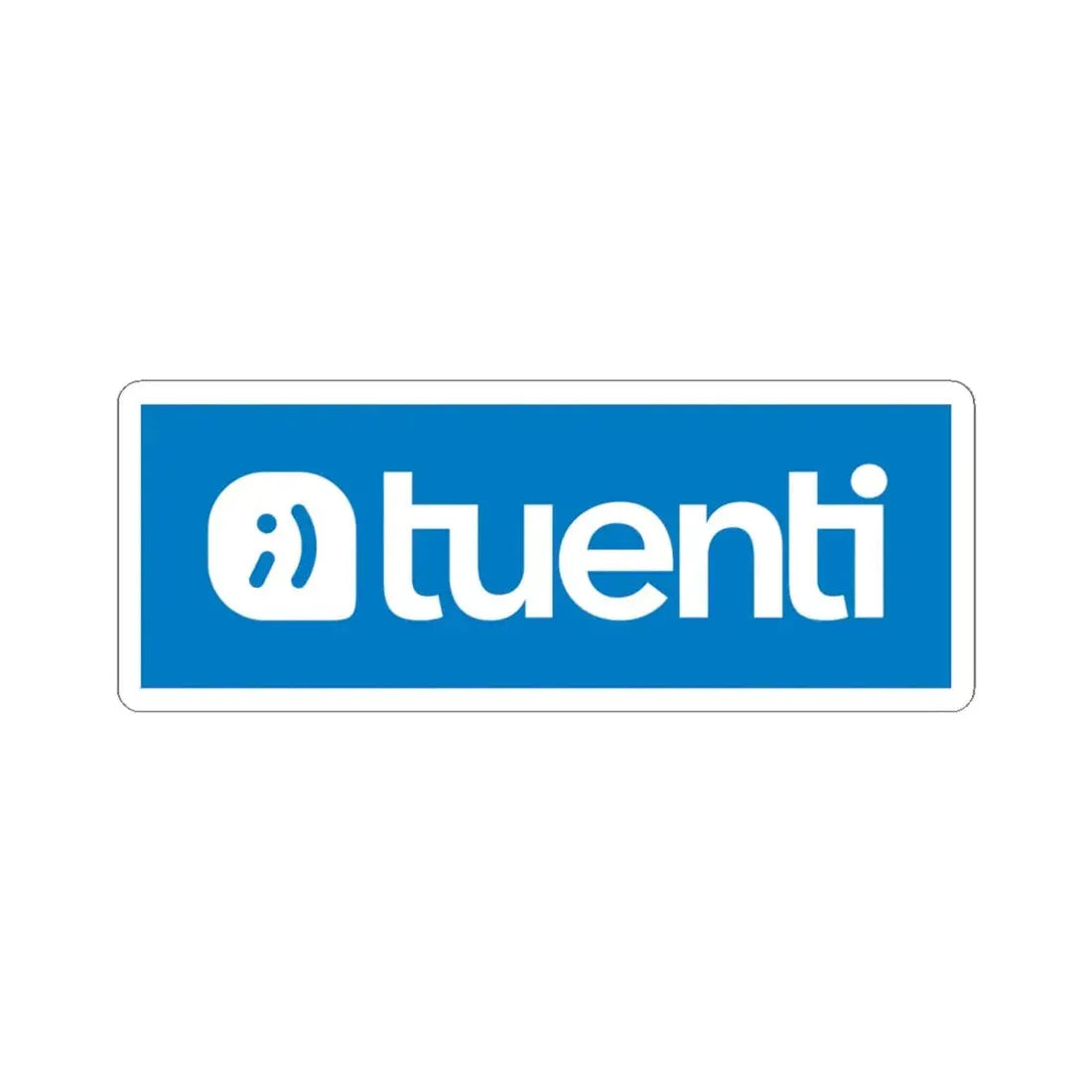 Tuenti (new) (blue) (Logo) STICKER Vinyl Kiss-Cut Decal 4 Inch White - The Sticker Space