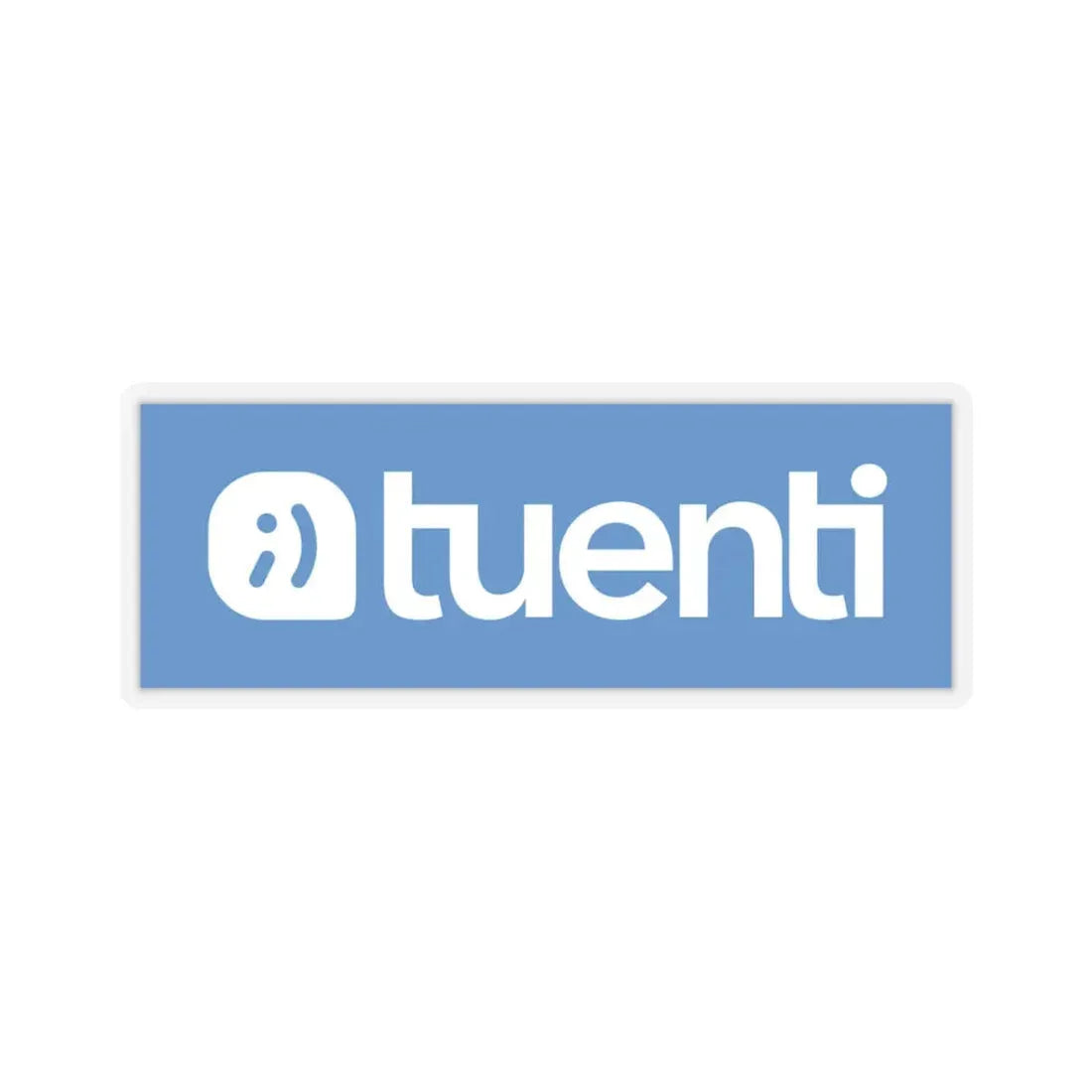 Tuenti (new) (blue) (Logo) STICKER Vinyl Kiss-Cut Decal 6 Inch Transparent - The Sticker Space