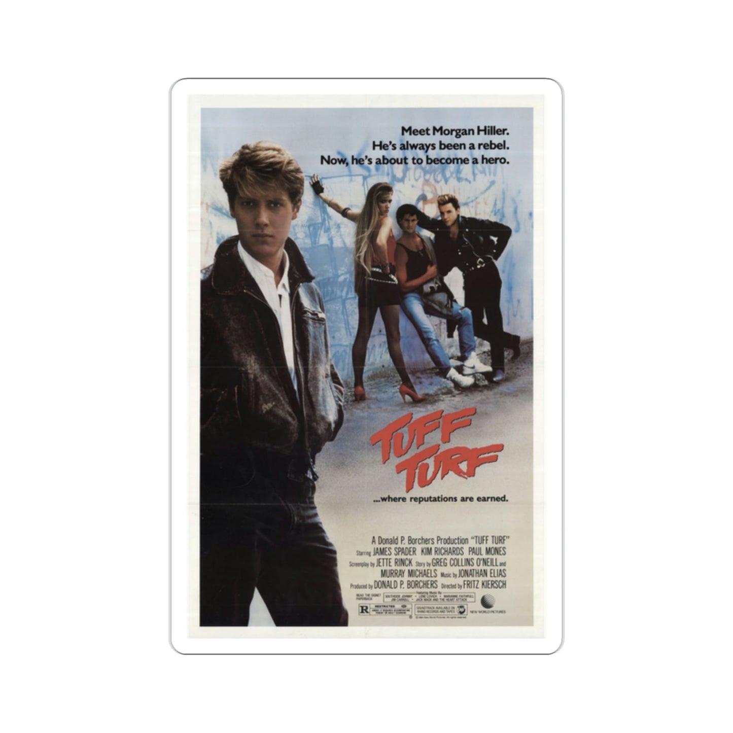 Tuff Turf 1985 Movie Poster STICKER Vinyl Die-Cut Decal-2 Inch-The Sticker Space