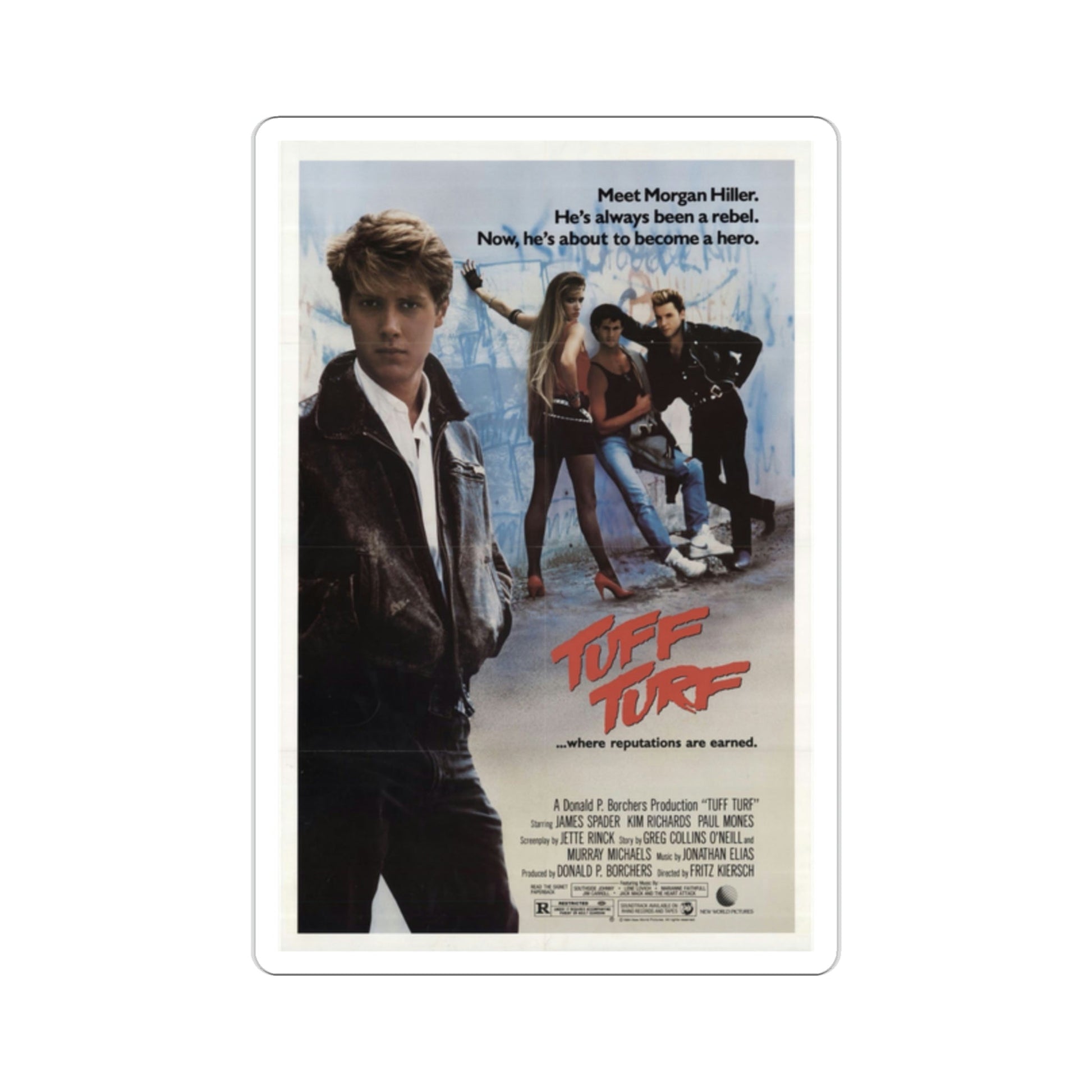 Tuff Turf 1985 Movie Poster STICKER Vinyl Die-Cut Decal-2 Inch-The Sticker Space