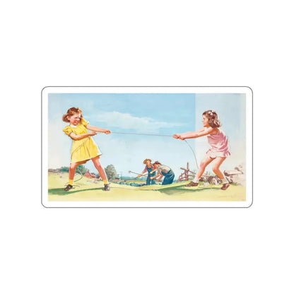 Tug-a-War (Magazine Illustration) STICKER Vinyl Die-Cut Decal White Die-Cut 2 Inch - The Sticker Space