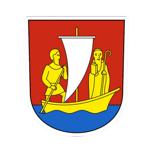 Tuggen-blazon (Switzerland) (Coat of Arms) STICKER Vinyl Kiss-Cut Decal 2 Inch White - The Sticker Space