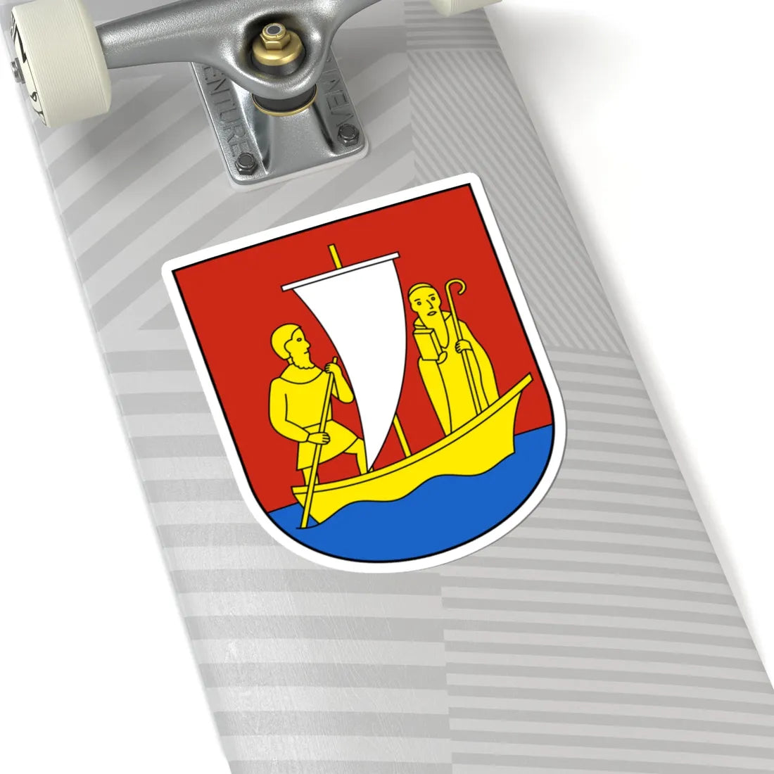 Tuggen-blazon (Switzerland) (Coat of Arms) STICKER Vinyl Kiss-Cut Decal - The Sticker Space