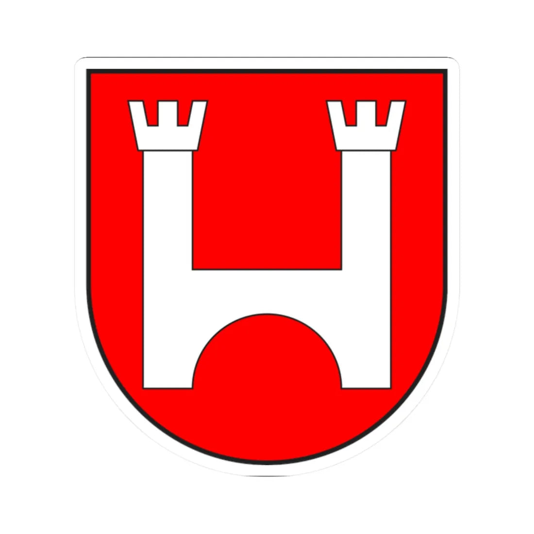 Tujetsch wappen (Switzerland) (Coat of Arms) STICKER Vinyl Kiss-Cut Decal 2 Inch White - The Sticker Space