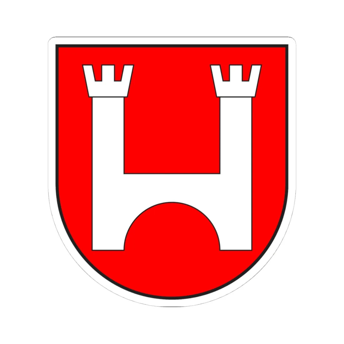 Tujetsch wappen (Switzerland) (Coat of Arms) STICKER Vinyl Kiss-Cut Decal 4 Inch White - The Sticker Space