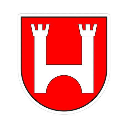 Tujetsch wappen (Switzerland) (Coat of Arms) STICKER Vinyl Kiss-Cut Decal 4 Inch White - The Sticker Space