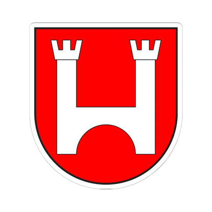 Tujetsch wappen (Switzerland) (Coat of Arms) STICKER Vinyl Kiss-Cut Decal 6 Inch White - The Sticker Space