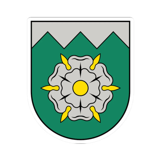 Tukuma novads COA (Latvia) (Coat of Arms) STICKER Vinyl Kiss-Cut Decal 2 Inch White - The Sticker Space