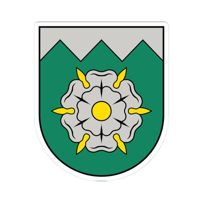 Tukuma novads COA (Latvia) (Coat of Arms) STICKER Vinyl Kiss-Cut Decal 3 Inch White - The Sticker Space