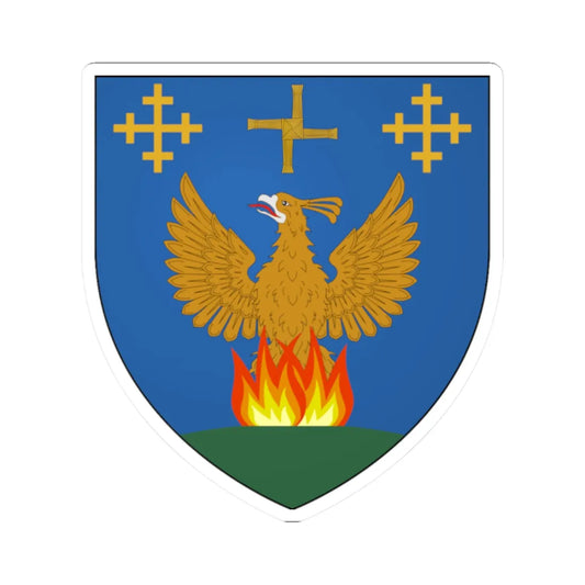 Tullamore Coat of Arms (Ireland) (Coat of Arms) STICKER Vinyl Kiss-Cut Decal 2 Inch White - The Sticker Space