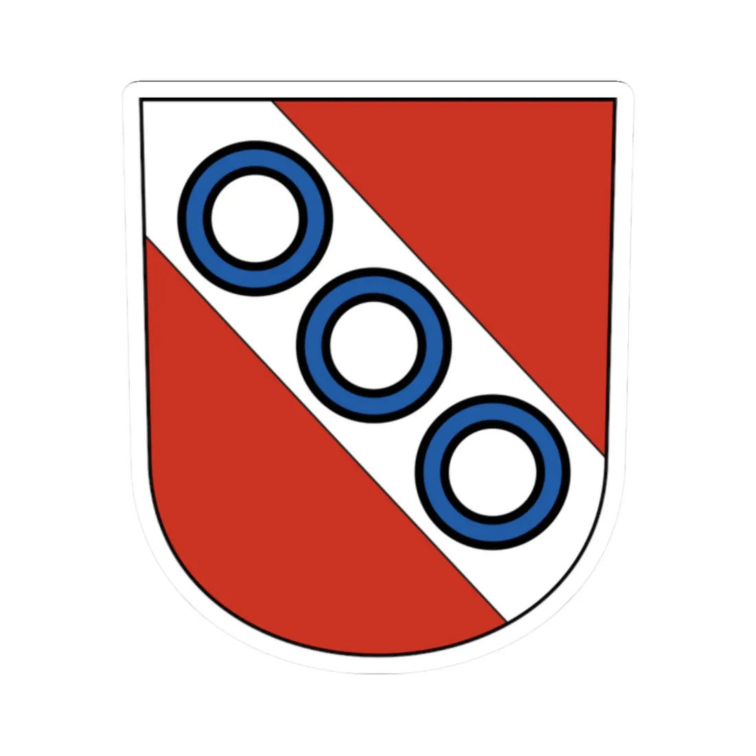 Turbenthal (Switzerland) (Coat of Arms) STICKER Vinyl Kiss-Cut Decal 2 Inch White - The Sticker Space