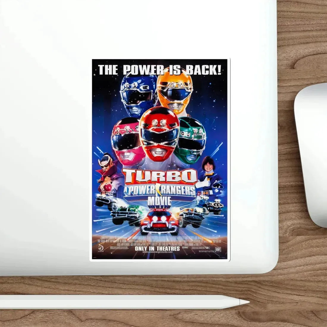 Turbo A Power Rangers Movie 1997 Movie Poster STICKER Vinyl Die-Cut Decal - The Sticker Space