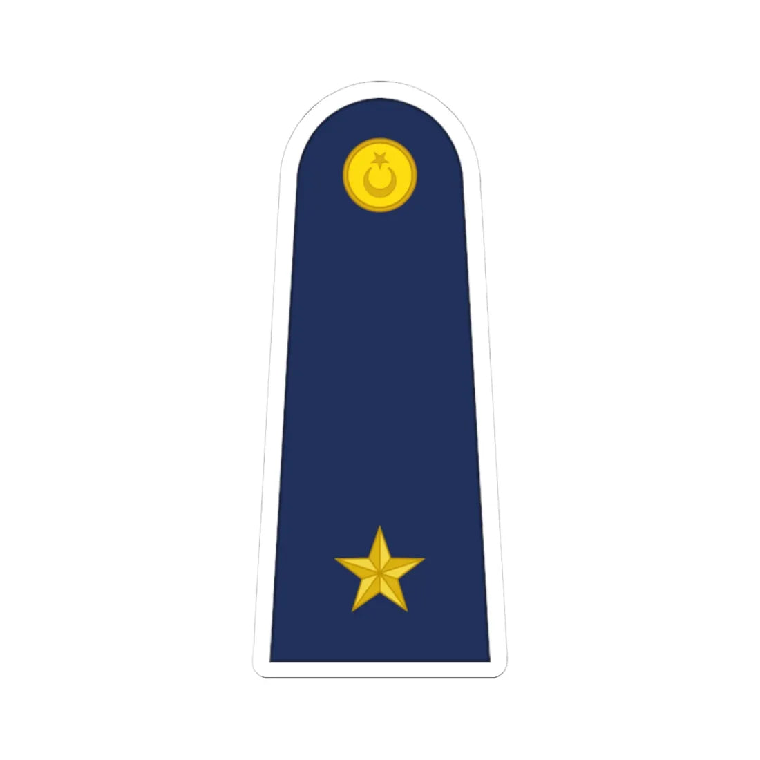 Turkey air force OF 1a (Turkey) (Military Rank) STICKER Vinyl Kiss-Cut Decal 3 Inch White - The Sticker Space