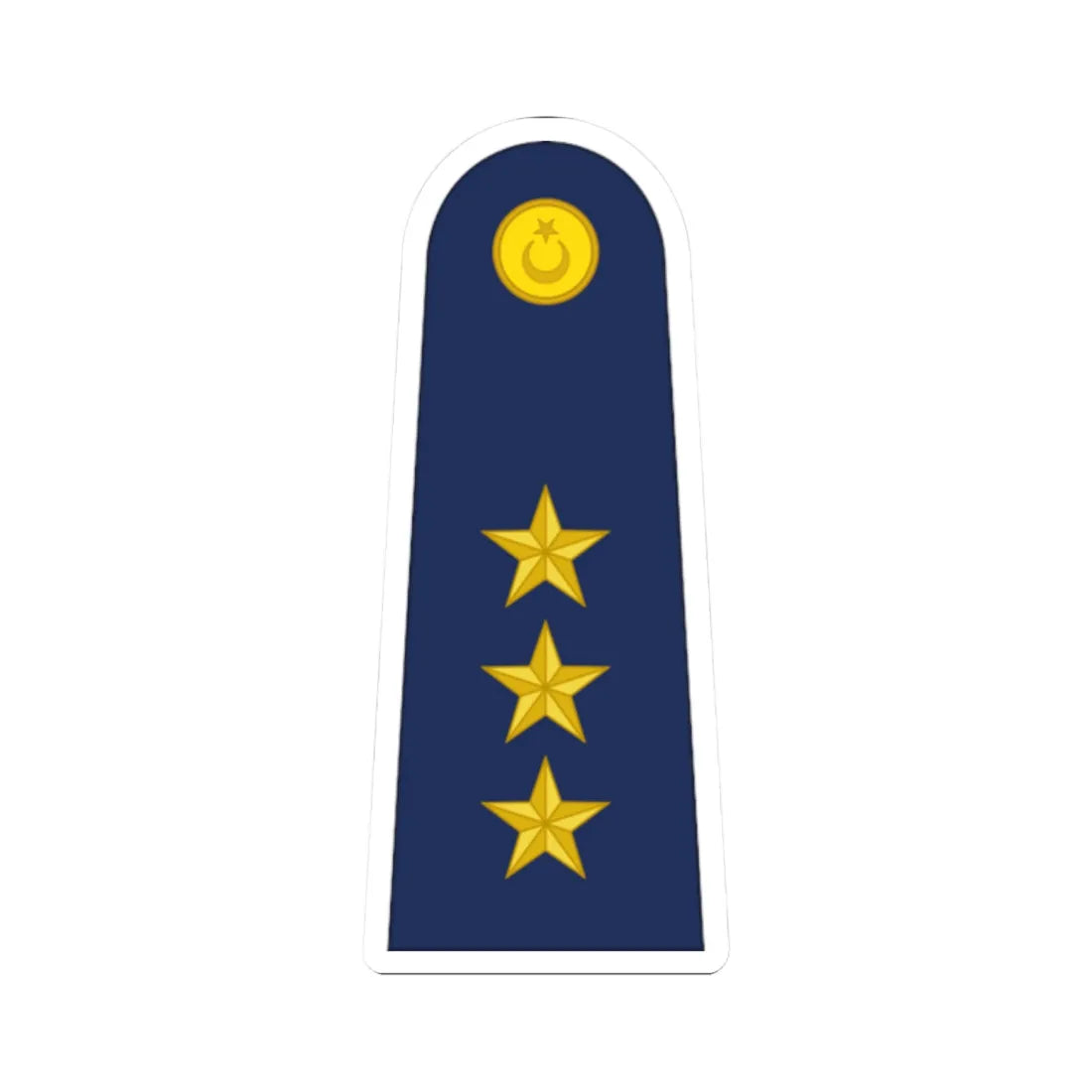 Turkey air force OF 2 (Turkey) (Military Rank) STICKER Vinyl Kiss-Cut Decal 2 Inch White - The Sticker Space