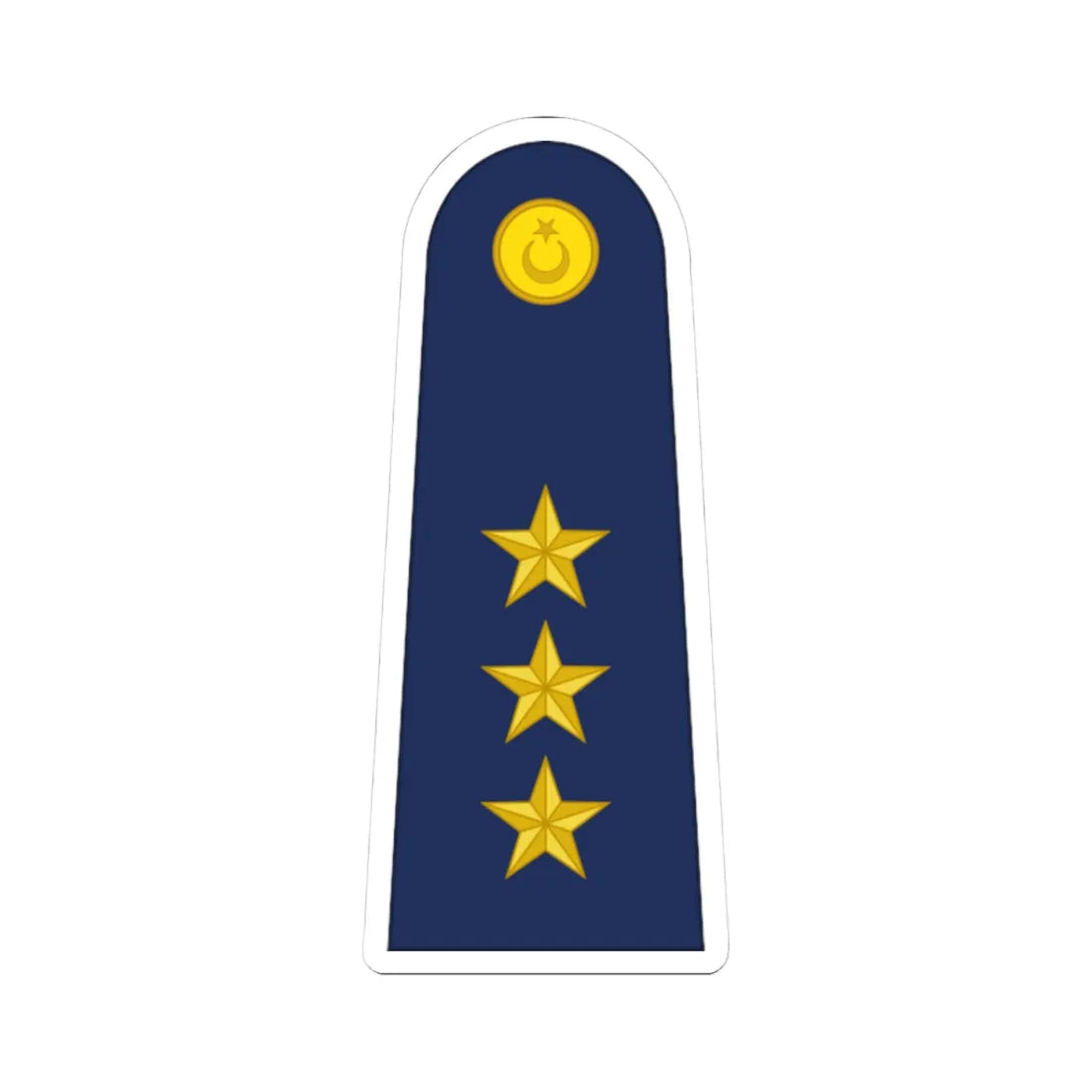 Turkey air force OF 2 (Turkey) (Military Rank) STICKER Vinyl Kiss-Cut Decal 3 Inch White - The Sticker Space