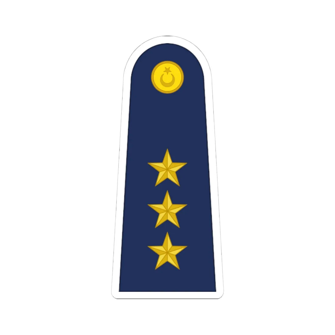 Turkey air force OF 2 (Turkey) (Military Rank) STICKER Vinyl Kiss-Cut Decal 4 Inch White - The Sticker Space