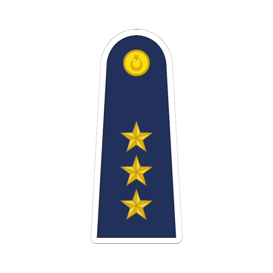 Turkey air force OF 2 (Turkey) (Military Rank) STICKER Vinyl Kiss-Cut Decal 6 Inch White - The Sticker Space