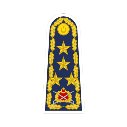 Turkey air force OF 9b (Turkey) (Military Rank) STICKER Vinyl Kiss-Cut Decal 2 Inch White - The Sticker Space