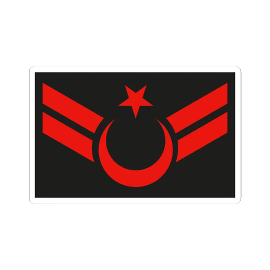 Turkey air force OR 5 (Turkey) (Military Rank) STICKER Vinyl Kiss-Cut Decal 2 Inch White - The Sticker Space