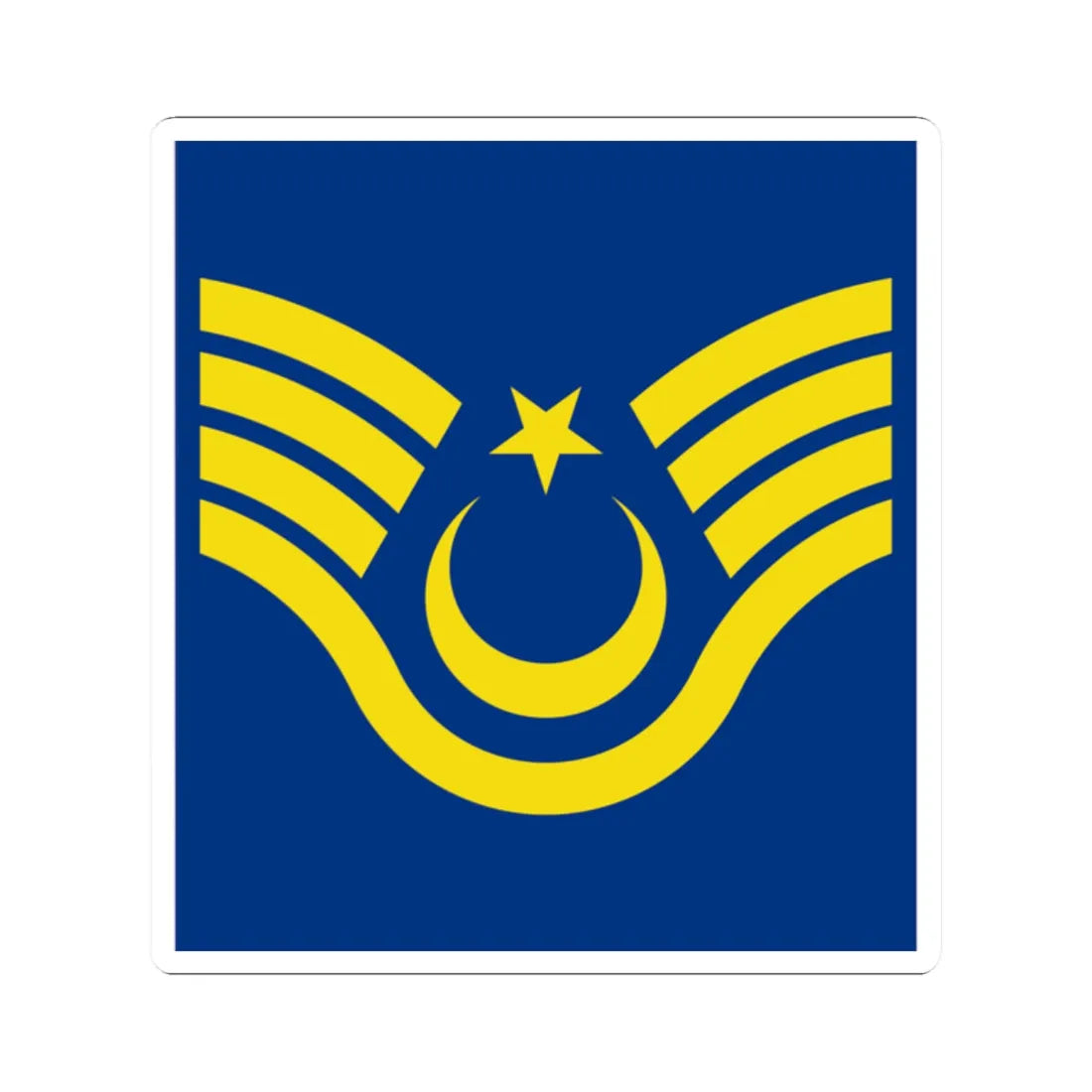 Turkey air force OR 7a (Turkey) (Military Rank) STICKER Vinyl Kiss-Cut Decal 2 Inch White - The Sticker Space