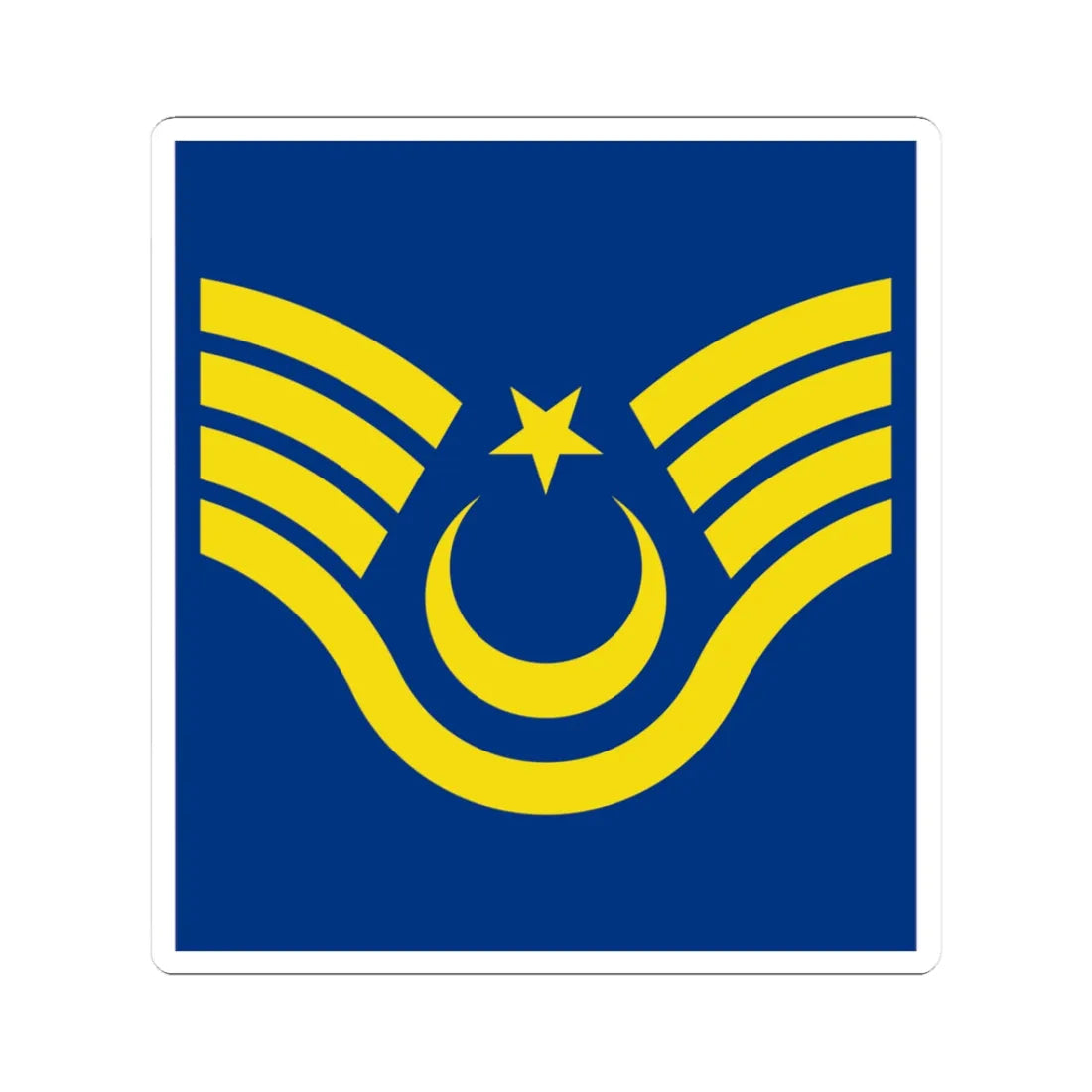 Turkey air force OR 7a (Turkey) (Military Rank) STICKER Vinyl Kiss-Cut Decal 3 Inch White - The Sticker Space