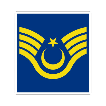 Turkey air force OR 7a (Turkey) (Military Rank) STICKER Vinyl Kiss-Cut Decal 3 Inch White - The Sticker Space
