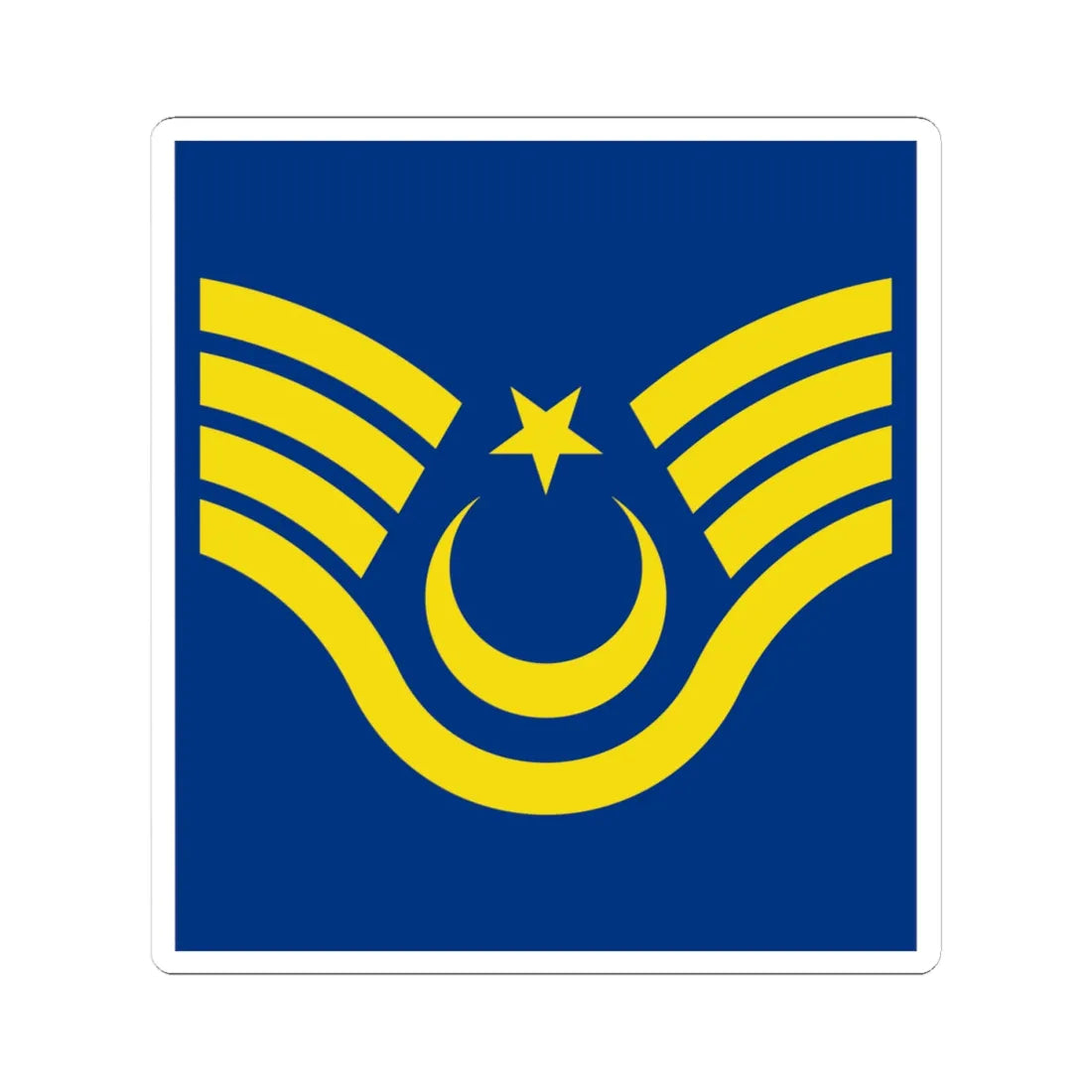 Turkey air force OR 7a (Turkey) (Military Rank) STICKER Vinyl Kiss-Cut Decal 4 Inch White - The Sticker Space