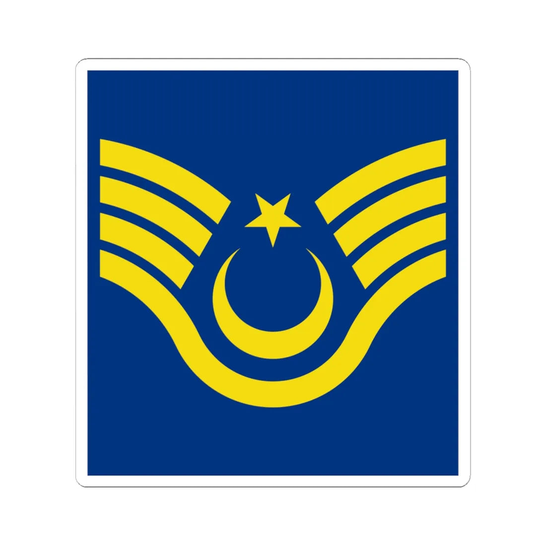 Turkey air force OR 7a (Turkey) (Military Rank) STICKER Vinyl Kiss-Cut Decal 6 Inch White - The Sticker Space