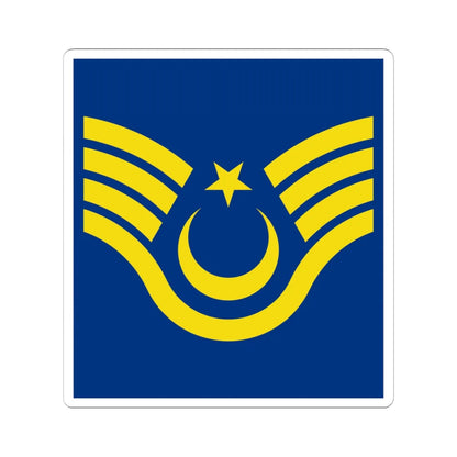 Turkey air force OR 7a (Turkey) (Military Rank) STICKER Vinyl Kiss-Cut Decal 6 Inch White - The Sticker Space