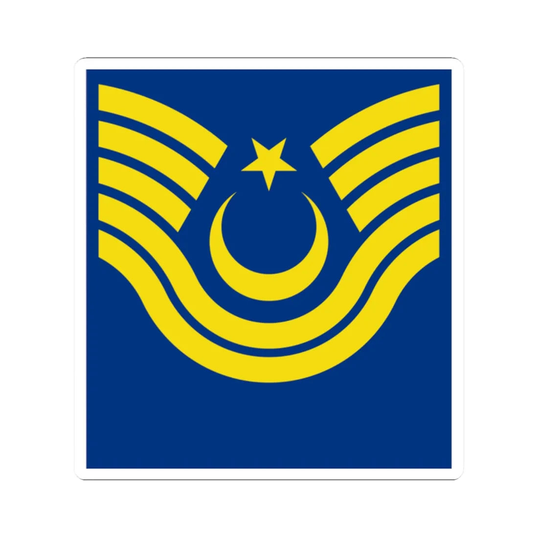 Turkey air force OR 7b (Turkey) (Military Rank) STICKER Vinyl Kiss-Cut Decal 2 Inch White - The Sticker Space