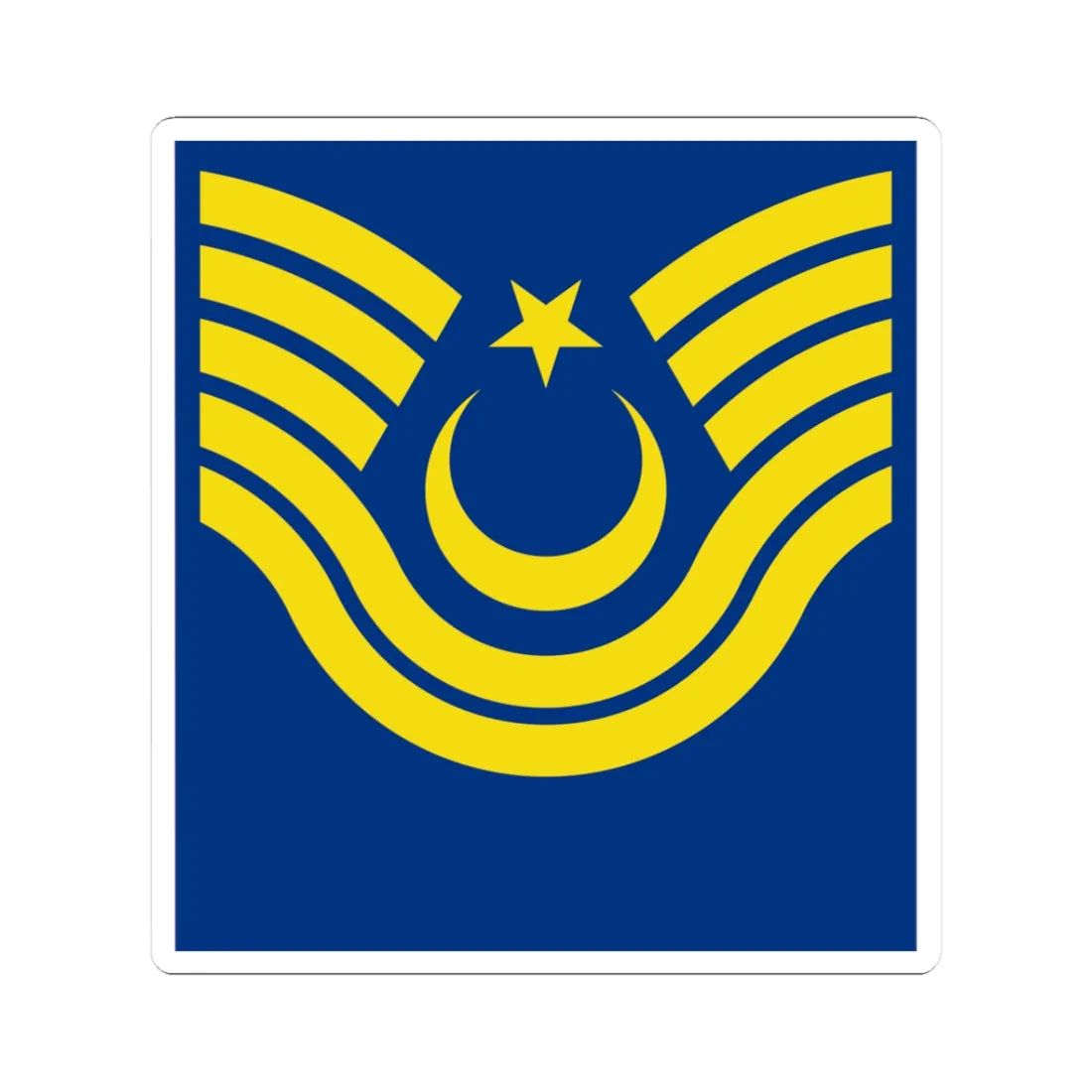 Turkey air force OR 7b (Turkey) (Military Rank) STICKER Vinyl Kiss-Cut Decal 3 Inch White - The Sticker Space