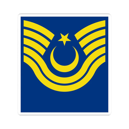 Turkey air force OR 7b (Turkey) (Military Rank) STICKER Vinyl Kiss-Cut Decal 3 Inch White - The Sticker Space