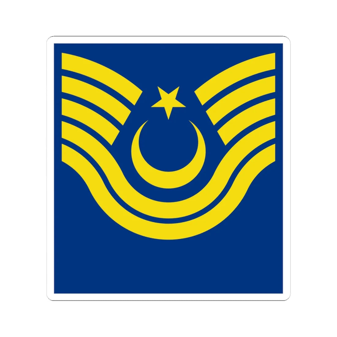 Turkey air force OR 7b (Turkey) (Military Rank) STICKER Vinyl Kiss-Cut Decal 4 Inch White - The Sticker Space