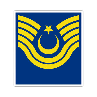 Turkey air force OR 7b (Turkey) (Military Rank) STICKER Vinyl Kiss-Cut Decal 4 Inch White - The Sticker Space