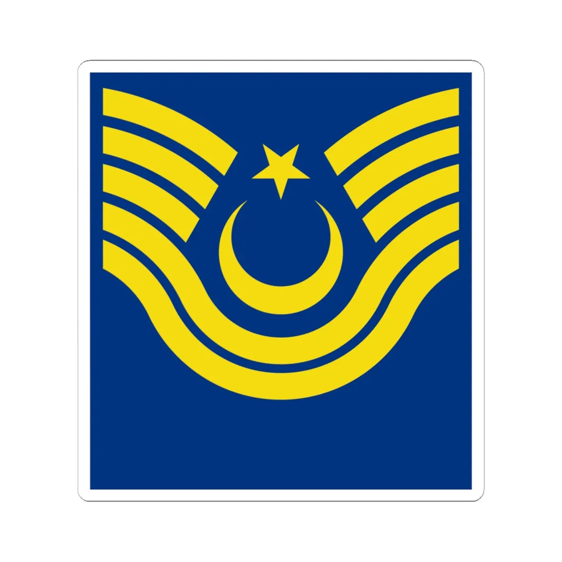 Turkey air force OR 7b (Turkey) (Military Rank) STICKER Vinyl Kiss-Cut Decal 6 Inch White - The Sticker Space