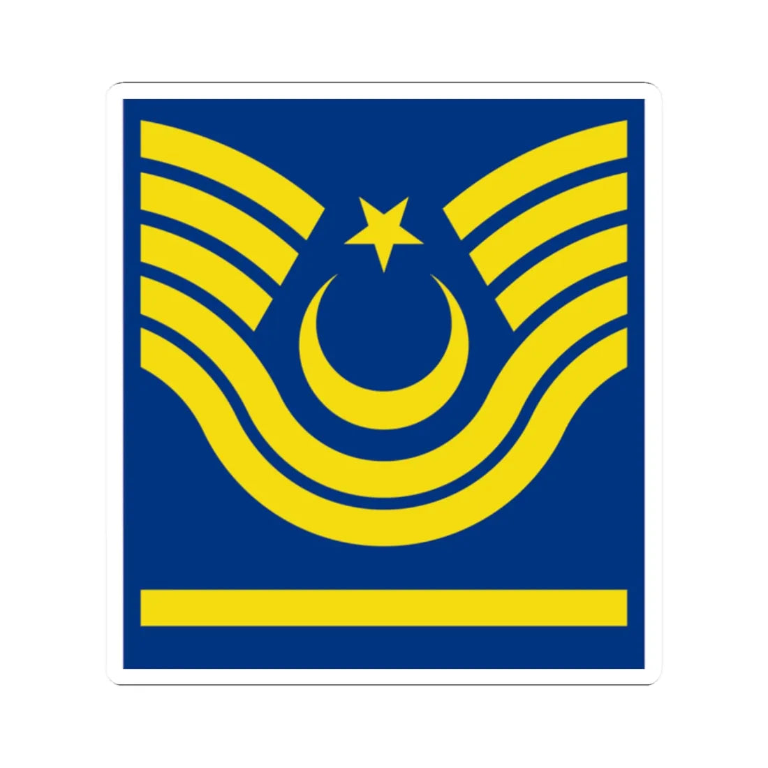 Turkey air force OR 8 (Turkey) (Military Rank) STICKER Vinyl Kiss-Cut Decal 2 Inch White - The Sticker Space