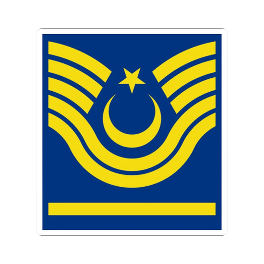 Turkey air force OR 8 (Turkey) (Military Rank) STICKER Vinyl Kiss-Cut Decal 2 Inch White - The Sticker Space