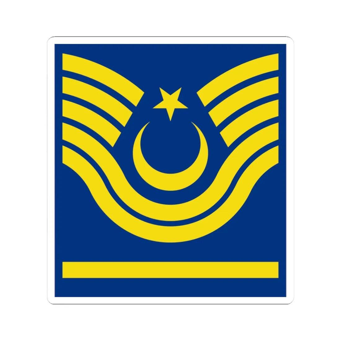 Turkey air force OR 8 (Turkey) (Military Rank) STICKER Vinyl Kiss-Cut Decal 3 Inch White - The Sticker Space