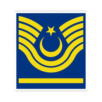 Turkey air force OR 8 (Turkey) (Military Rank) STICKER Vinyl Kiss-Cut Decal 3 Inch White - The Sticker Space