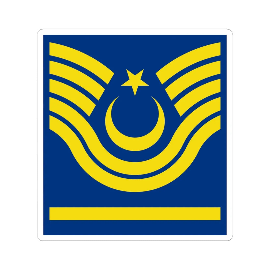 Turkey air force OR 8 (Turkey) (Military Rank) STICKER Vinyl Kiss-Cut Decal 4 Inch White - The Sticker Space