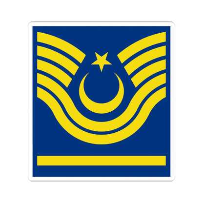 Turkey air force OR 8 (Turkey) (Military Rank) STICKER Vinyl Kiss-Cut Decal 4 Inch White - The Sticker Space