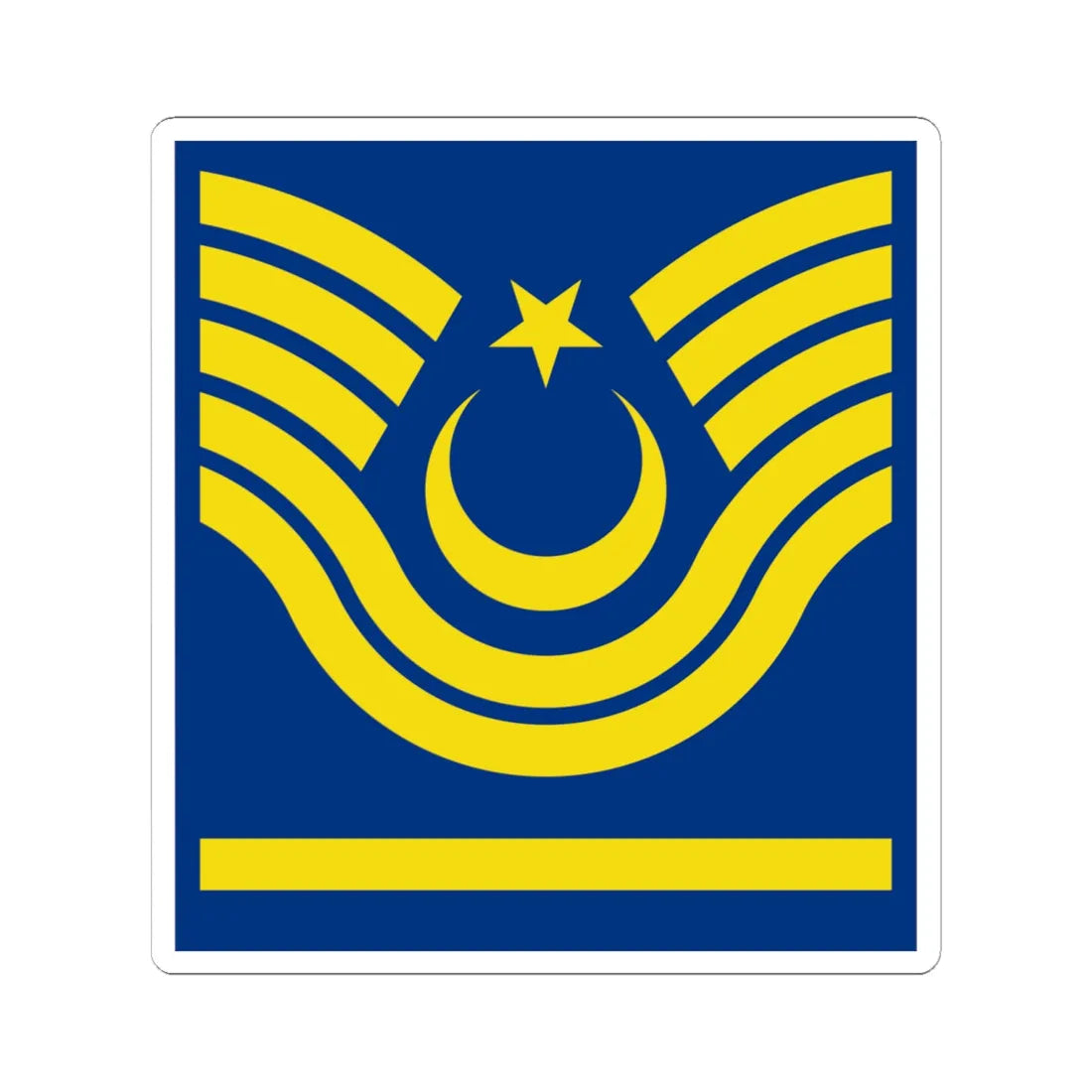 Turkey air force OR 8 (Turkey) (Military Rank) STICKER Vinyl Kiss-Cut Decal 6 Inch White - The Sticker Space