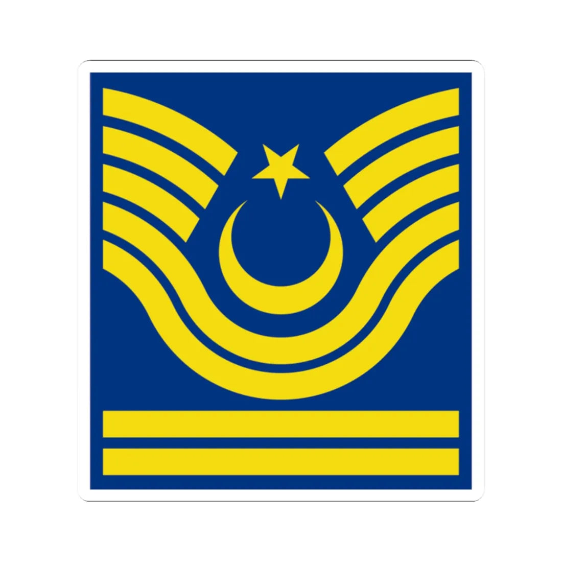 Turkey air force OR 9 (Turkey) (Military Rank) STICKER Vinyl Kiss-Cut Decal 2 Inch White - The Sticker Space